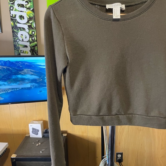 Long Sleeve Crop forever 21 green - Picture 2 of 5